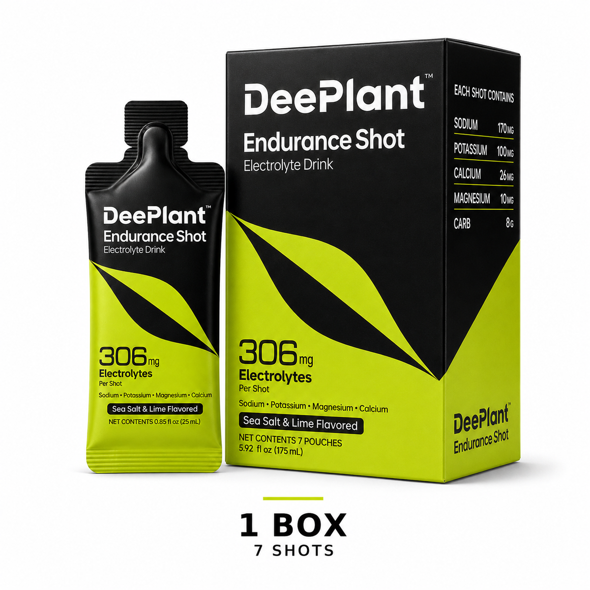 DeePlant Endurance Shot Electrolyte Drink, – Sea Salt Lime