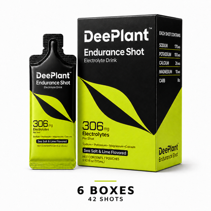 DeePlant Endurance Shot Electrolyte Drink, – Sea Salt Lime 6 box